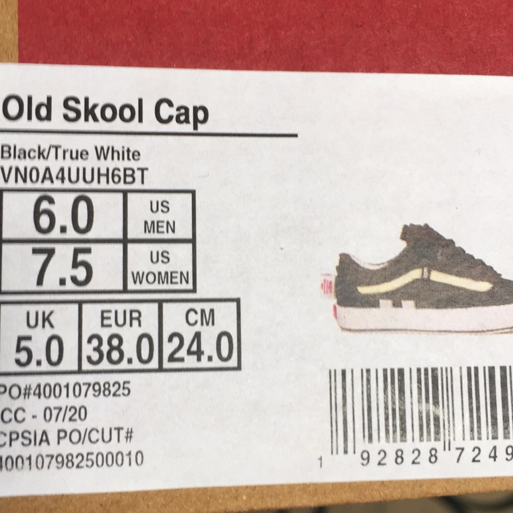 VANS OLD SKOOL CAP BLACK/TRUE WHITE WMNS - Picture 16 of 16